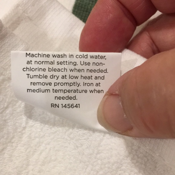 Sage Green Floral Kitchen Towel Set of Two NWT Market Finds Cotton 18x28” - Picture 13 of 16